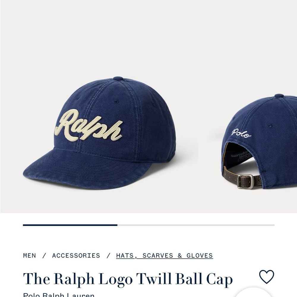 Ralph Logo Twill Ball Cap
